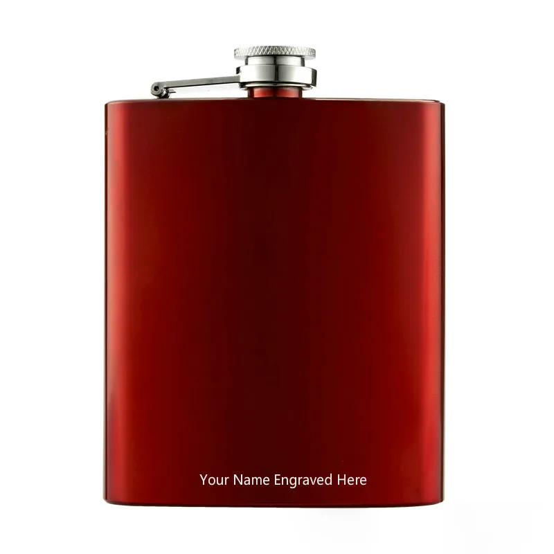 Ваша специальная фляжка под названием hip flask 6oz блестящая красная фляжка