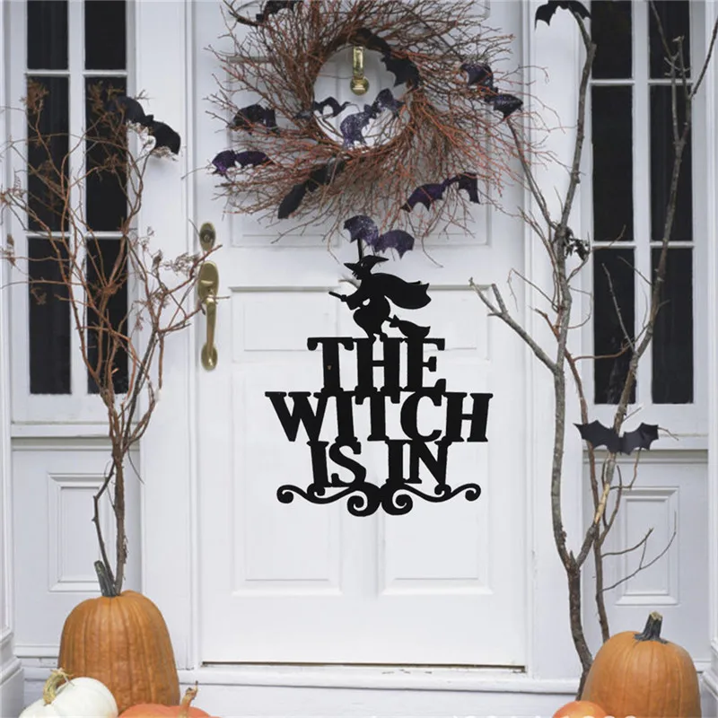 2019 The Special Festivel Halloween Hanging Sign Door Witch Is In Home Decoration | Дом и сад