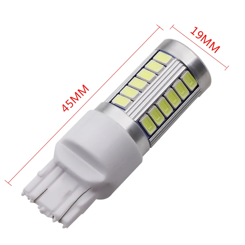 2 шт. T20 7443 W21/5 Вт 33 SMD 5630 5730 светодиодный Автомобильные стоп сигналы 21/5 DRL вождения