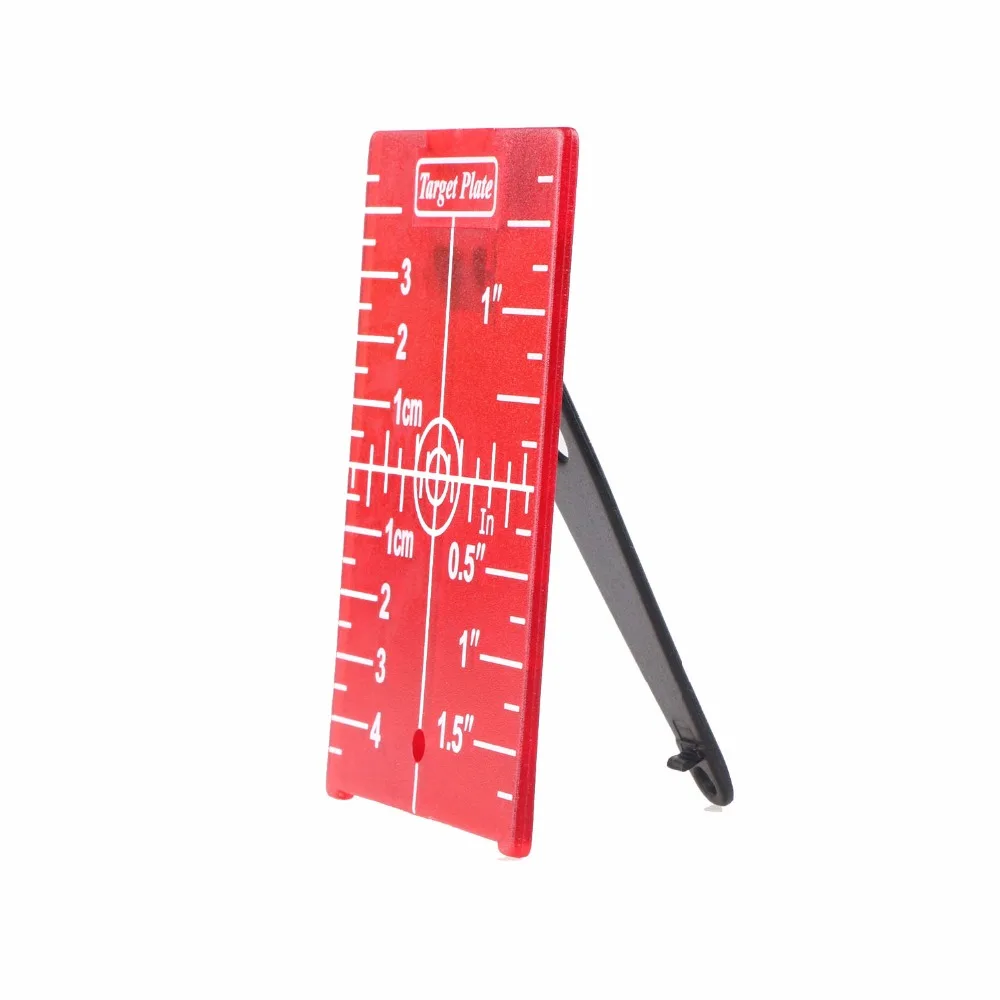 

Red Magnetic Laser Target Plate with Leg for Cross Line Laser Level Meter