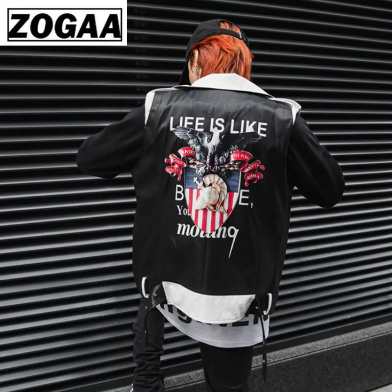 ZOGGA 2019 Men Spring Vests Night Club Rock Punk Locomotive Rivet Leather Vest Solid Black Sleeveless Men Vest with Pattern ZOGGA 2019 Men Spring Vests Night Club Rock Punk Locomotive Rivet Leather Vest Solid Black Sleeveless Men Vest with Pattern