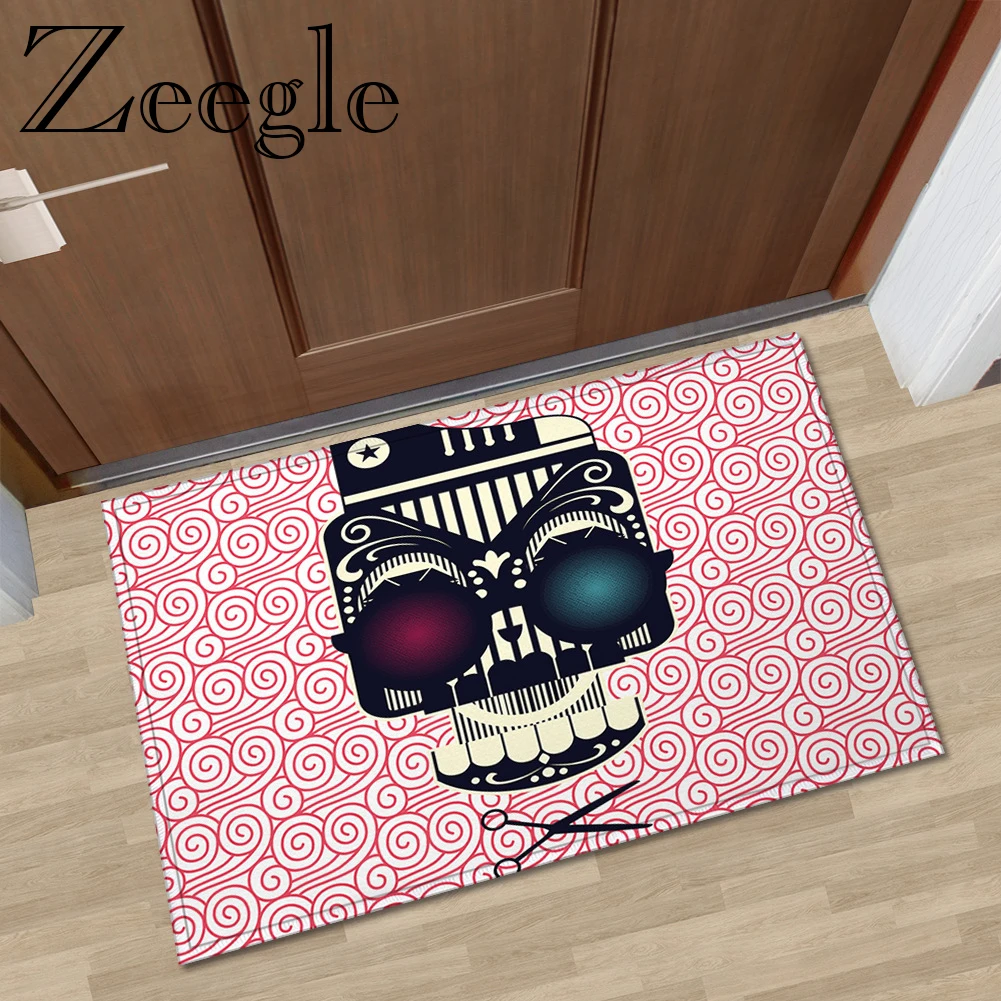 Zeegle Забавный коврик с рисунком украшения дома нескользящий напольный ковер наружные передние двери коврики мягкий внутренний коврик под дверь
