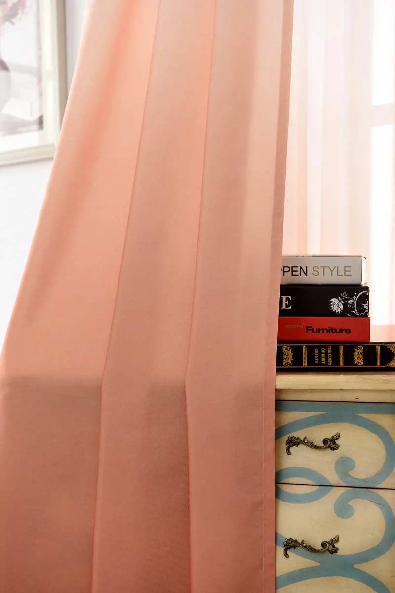 Радужные цветные Терилен градиентные шторы вуаль хлопок полиэстер плотная Ткань Свадьба спальня на заказ французская драпировка шторы WP185C - Color: white-coffee cloth