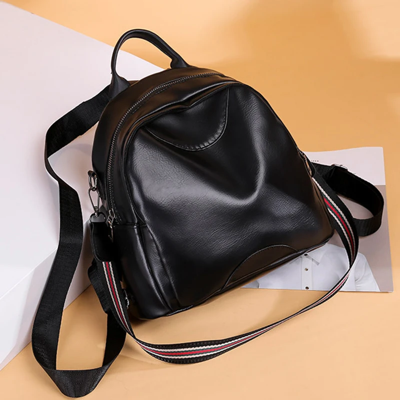 

Luxury Knapsack Mini PU Backpack Women Bags Designer Large Capacity Soft Leather for Female Travel Shopping 2019 New Fashion Bag