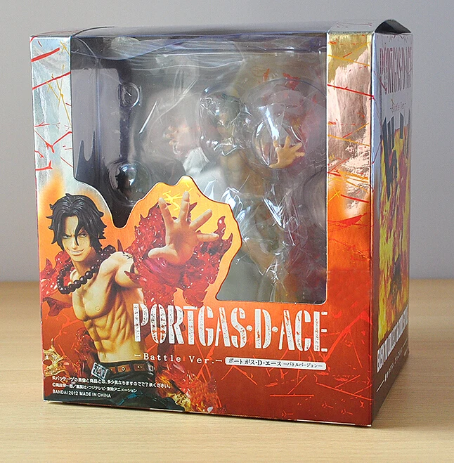 14cm One Piece ZERO Portgas D Ace Battle Ver. Fleam PVC Action Figure Model Toys with Original Box