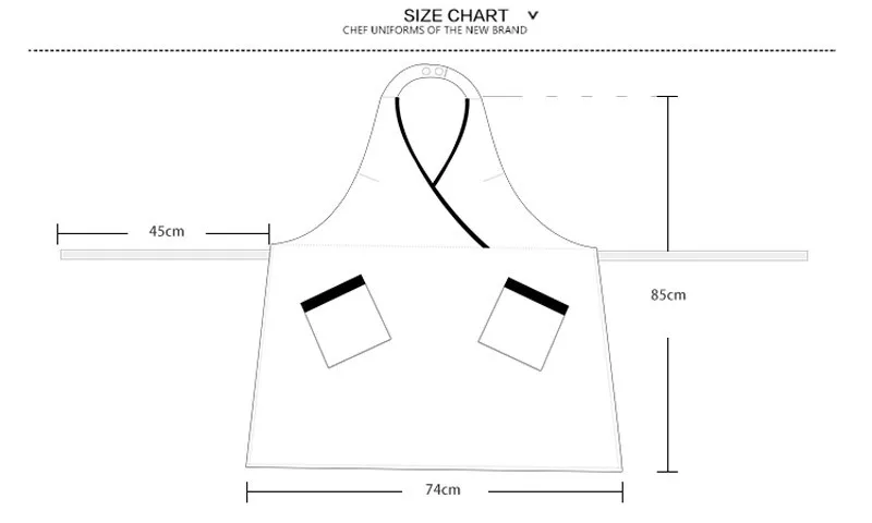 Korean Fashion Adult Bib Kitchen Apron Novelty Waist Cooking Apron Antifouling Waterproof Chef Apron For Women With Pockets8
