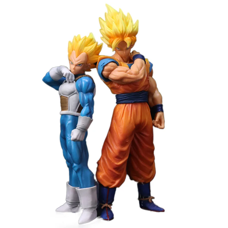 

Dragon Ball Z Resolution Of Soldiers ROS Super SaiYan Vegeta Goku 18CM/7" In PVC Figure Model Toy