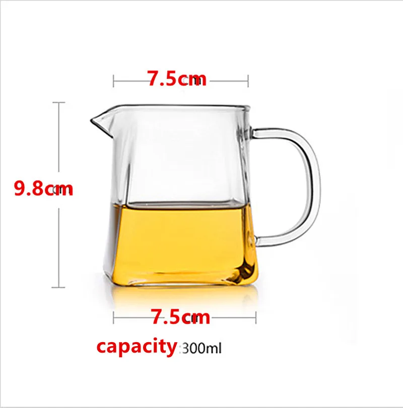 CJ264 стеклянный чайник с квадратным дном чайник для заваривания цветочного чая набор Толстая чашка для чая «пуэр» кофейный чайный сервиз удобный стойкий прочный чайный сервиз