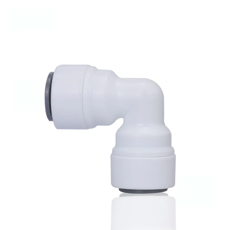 

3/8'' OD Tube RO Water Quick Connector Reducing Elbow Tight Junction Double Sealing PE Pipe Fitting Filter System