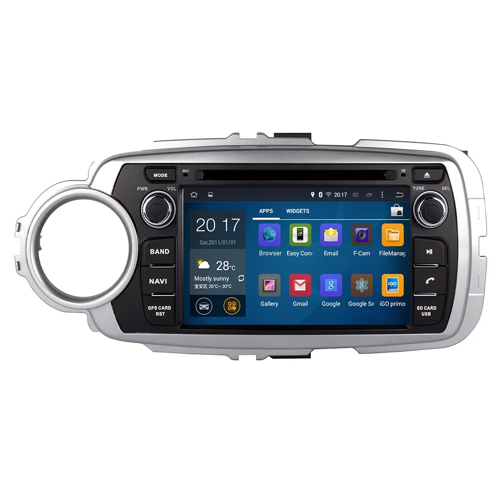 

7" Android 9.0 Car Stereo GPS For Toyota Yaris 2012 2013 2014 2015 2016-2019 Auto Radio FM DVD Video WiFi Navigation Rear Camera