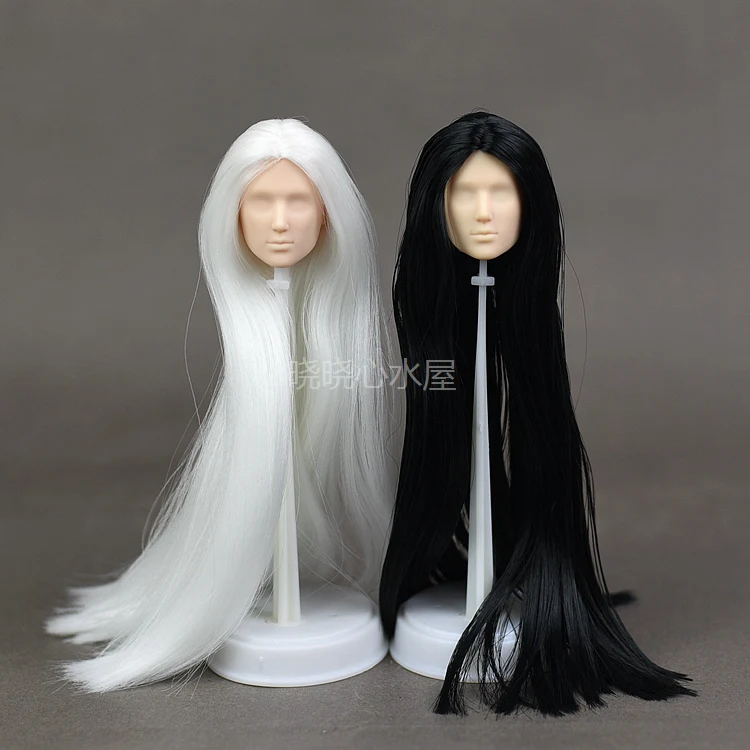 

Boy Doll Head / No Makeup White & Black Straight Hair Head Accessories DIY For 1/6 Boyfriend Doll Xinyi OB Ken Doll Gift