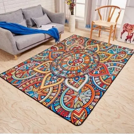 Large Size Vintage Art Ethnic Russian Style 3D Carpet Lving Room Bedroom Study Mat Machine Washable custom Rug Home Accessories