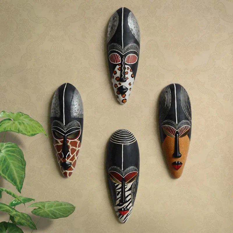 

1pc European Face Resin Painted Creative Retro Bar/Living Room Hanging Wall for Decoration Mask 4 Options Offer