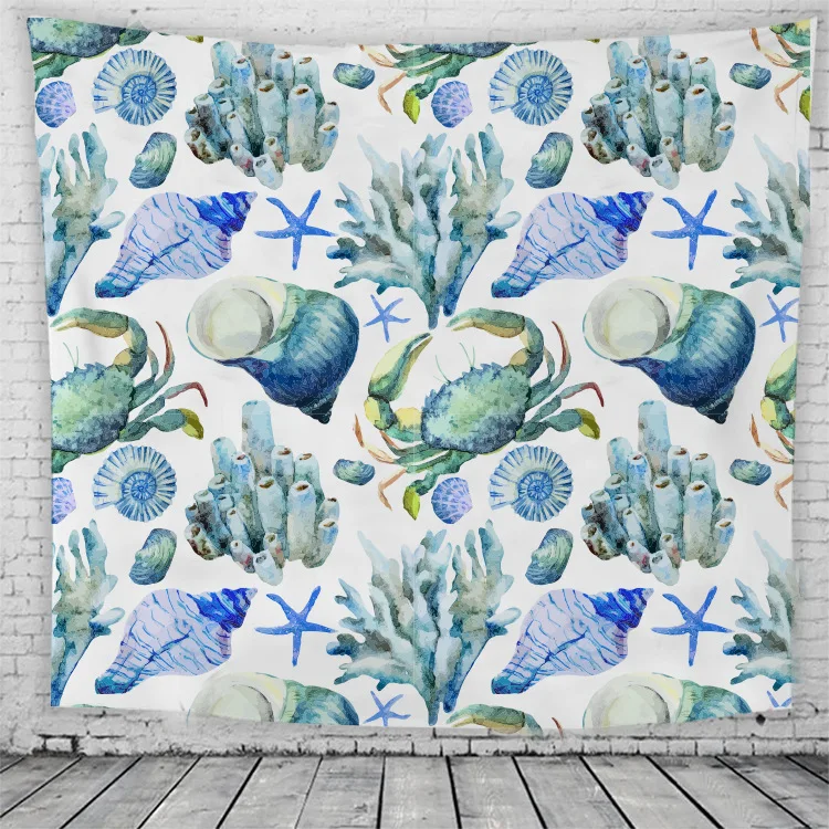 

Morigins Fashion 150X130CM Wall Hanging Tapestry Undersea Animal Pattern Printing Polyester Decor Tapestry Wall Hanging N298