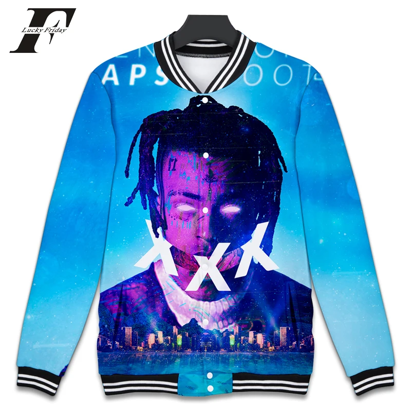 LUCKYFRIDAYF 2018 поступление Xxxtentacion куртка Rapper фанаты Свитшот Осень Зима хип хоп 3D