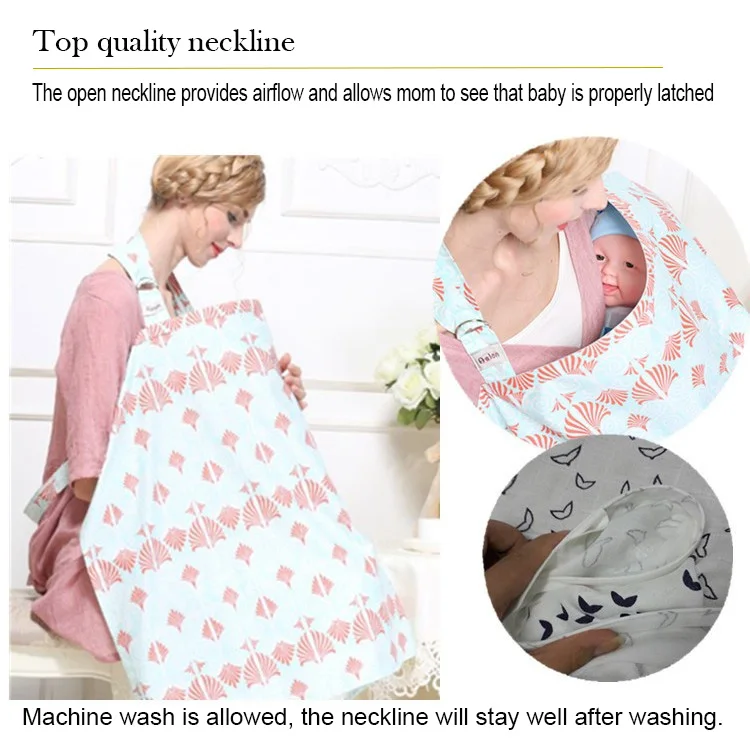 Breastfeeding Cover Baby Infant Breathable Cotton Muslin nursing cloth L large size big Nursing Cover feeding cover 72*102