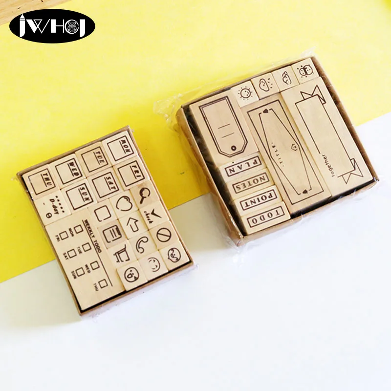 

1 set Weather plan,Week of life wood stamp wooden rubber stamps for scrapbooking Handmade card diy stamp Photo Album Craft gifts