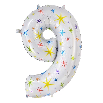 40 дюймов номер фольги шарики Свадебные украшения воздушные шары с днем рождения шары цифры надувные гелиевые шары вечерние принадлежности - Цвет: 9