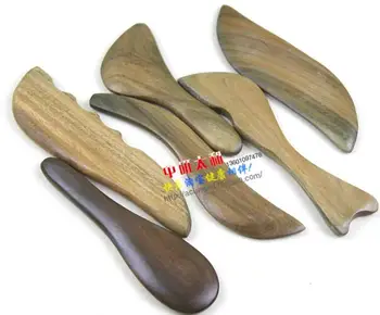 

Green sandalwood Wooden Scrapping plate health massage free shipping
