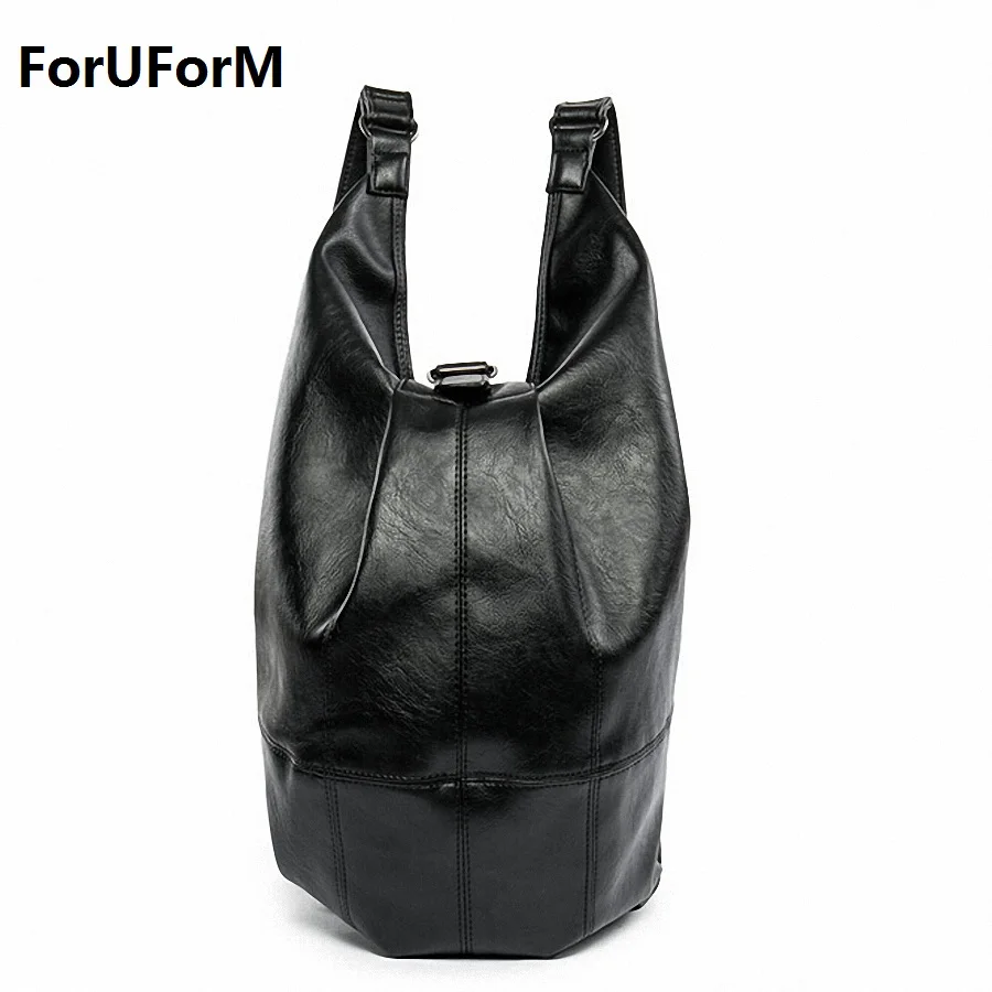 Janpan style College Mochila Men Travel Backpack waterproof PU Leather Casual Laptop Rucksack School Bag For Teenagers LI-1820 fashion pu leather men quality backpack preppy style man women bolsas mochila school travel bag rucksack laptop bags 150086