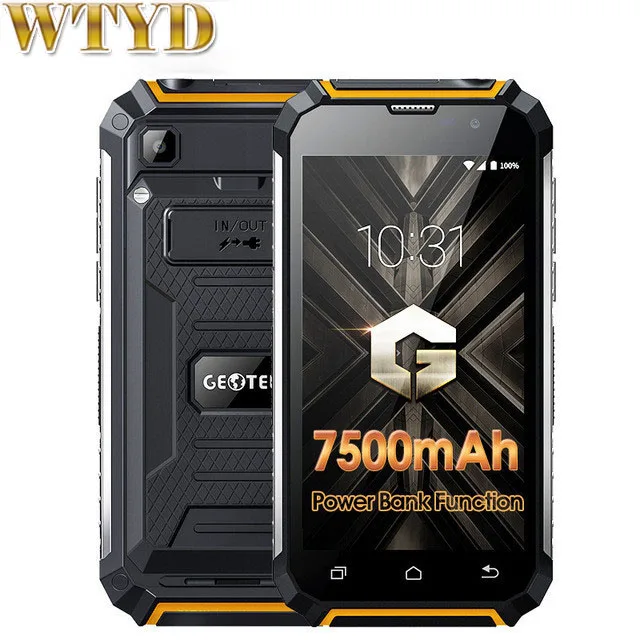 

Original Geotel G1 Power Bank Smartphone 2GB 16GB Andriod 7.0 MTK6580A Quad core 5.0'' 8.0MP Camera 7500mAh 3G mobile Phone