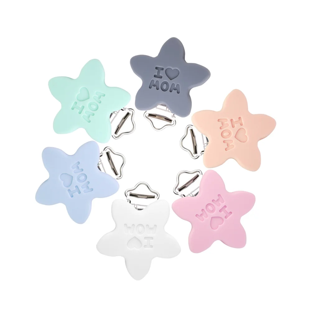 

Food grade silicone Pacifier Clips Holder Safe Teething Chain Baby Soother DIY Anti-drop Pacifier Holder Infant Feeding