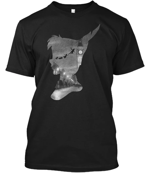 

Peter Pan Over London T- Popular Tagless Tee T-Shirt