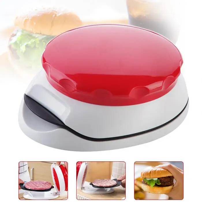 Burger Press Hamburger Patty Maker Adjustable 1/4 Lb 1/2 Lb Non-Stick Handheld Meat Press HYD88