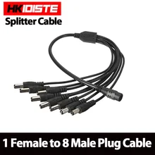 HKIXDISTE New Arrived High Quality 8 Ways Splitter DC Power Cable Extension Cord For Secuirty System Camera CCTV Power Cord