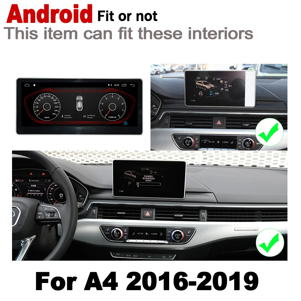 Cheap Car Android Radio GPS Multimedia Player For Audi A4 8W 2016~2019 MMI original style Navigation WiFi BT 4G 3G network 4