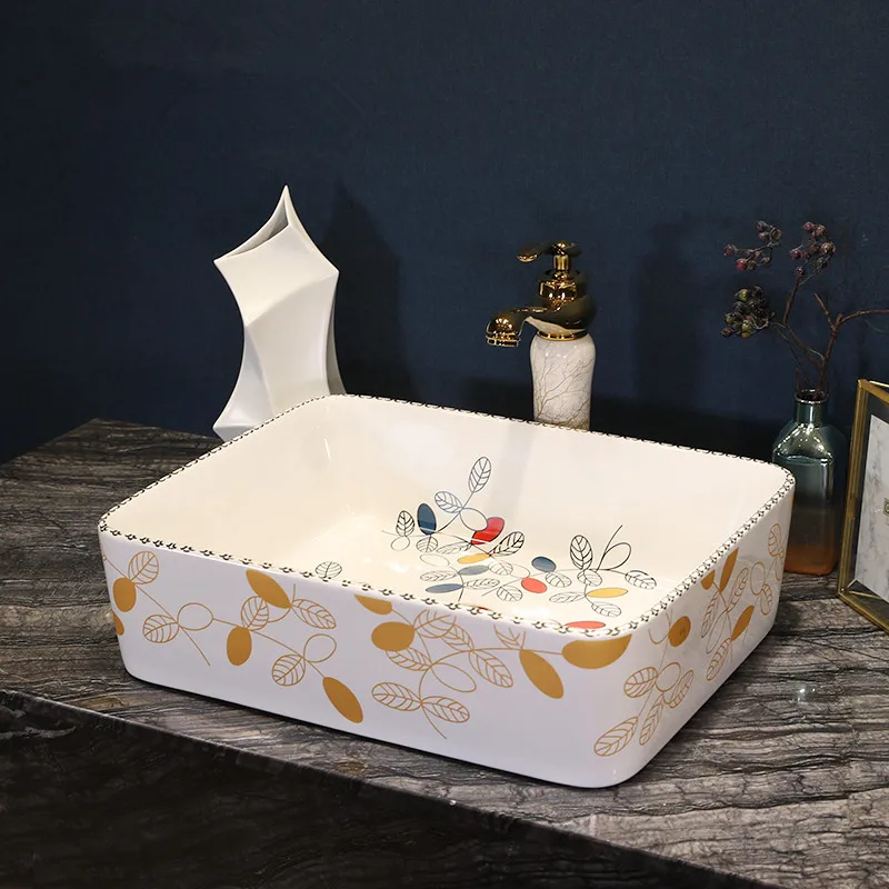 Countertop bowl art porcelain Ceramic bathroom sink wash basin (2)