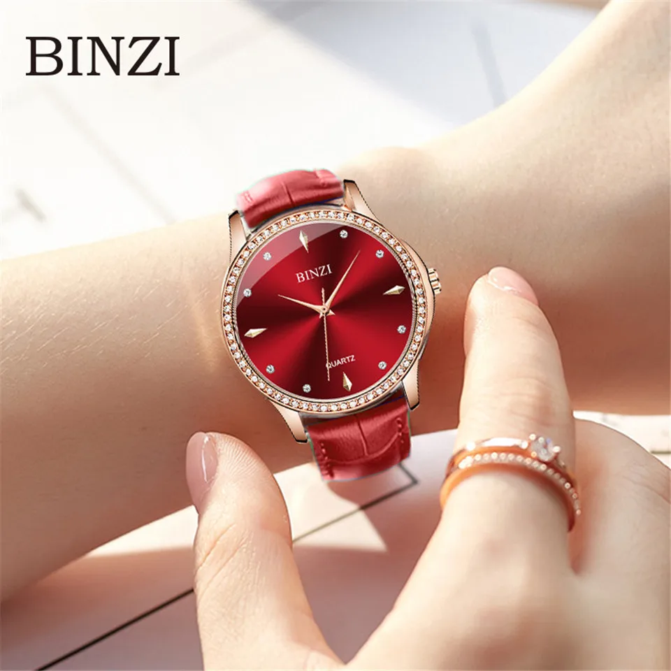 Роскошные женские часы Топ бренд ДАМЫ розовое золото наручные часы для женщин кожа/сталь Relogio Feminino браслет наручные часы