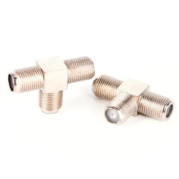 

2PCS/lot TV Aerial Cable Connector Male Coax Plug To Female Socket For TV