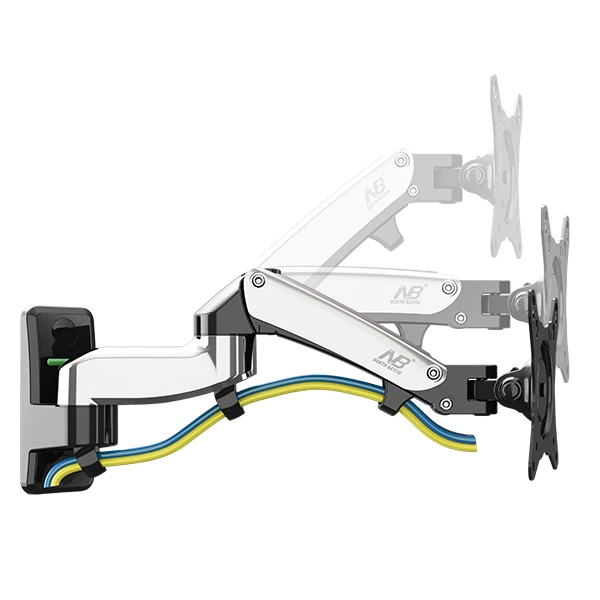 Suporte de Montagem Monitor de Suporte de Parede Mola a Gás de Alumínio nb F150 2 7 kg 75x75 100x100 360 Graus tv Braço Dual Lcd 17 27 Suporte - Image 6
