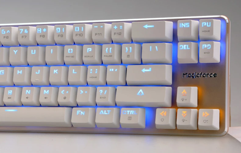 Smart 68 клавиш Magicforce Проводной синий светодиодный с подсветкой USB Механическая игровая клавиатура геймер эргономичная подсветка для ноутбука компьютер