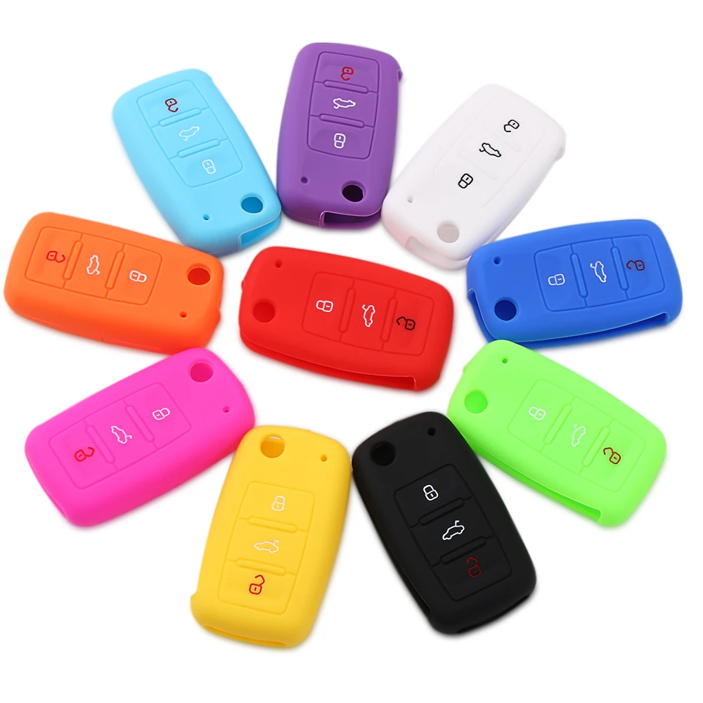 

Silicone Remote Control Car Key Case Key cover for Volkswagen VW New Bor Passat Sagitar Golf Polo Lavida Tiguan Touareg