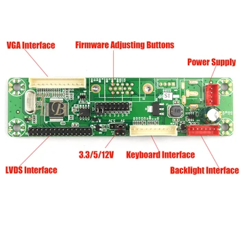 

10 Pcs Universal 23 Firmwares VGA to LVDS Controller Board DIY Kit for 10 - 42 inches IPS TFT LCD Display Matrix Panel