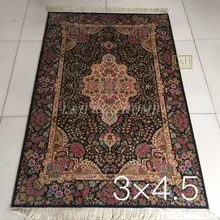 3'x4. 5' 230 линии ручной работы Шелковый Восточный персидских Ковры ручной ковер из шелка для украшения дома