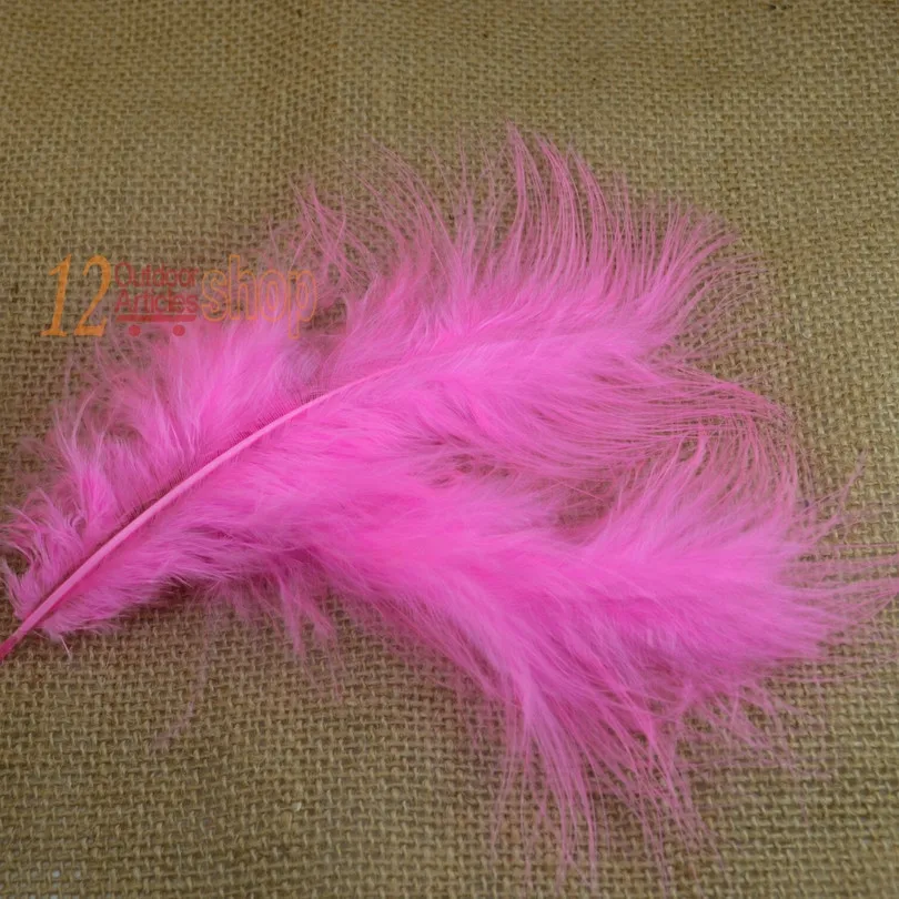 MNFT 50 шт. несколько Цвет турецкого Марабу Bugger из страусиных перьев для мушек Материал приманки белый фиолетовый розовый цвет: черный, серый и т. д