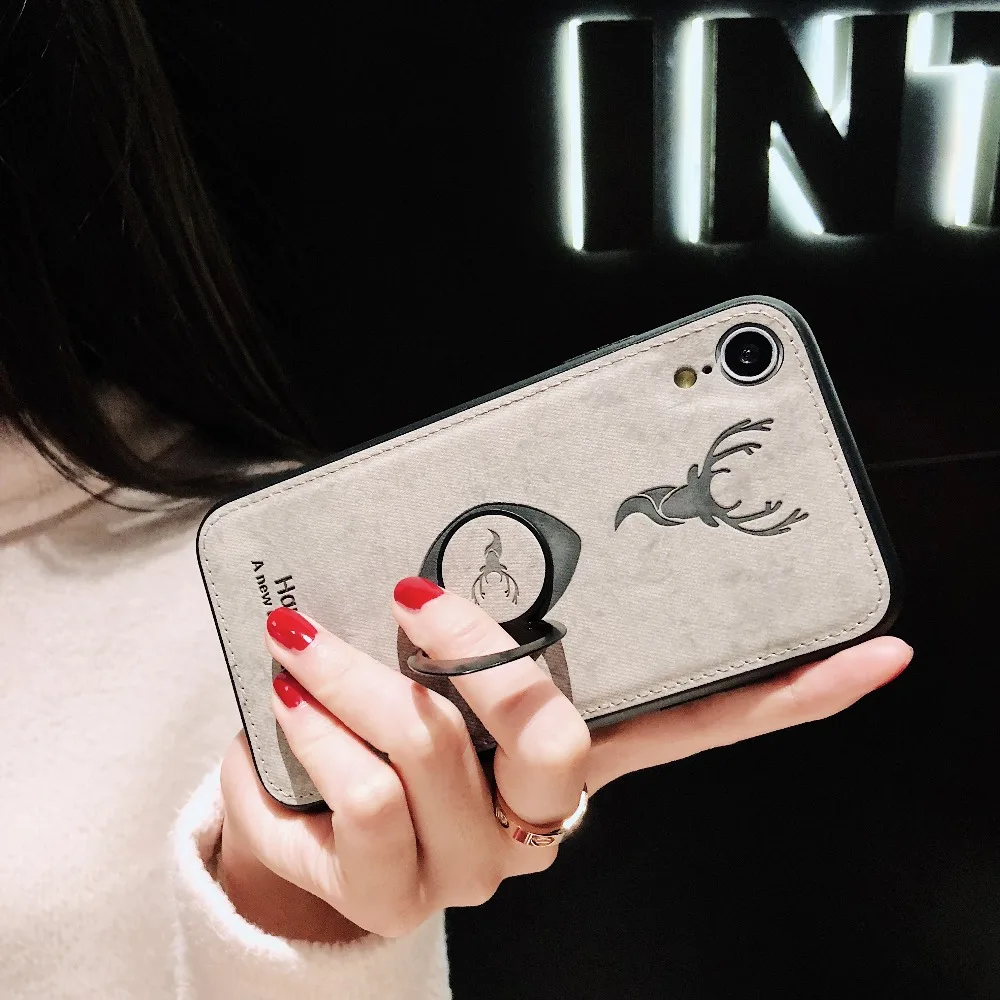 Для OPPP R9 R9S R11 R11S плюс Чехол Ткань 3D узор милый олень TPU PC мягкий чехол для телефона