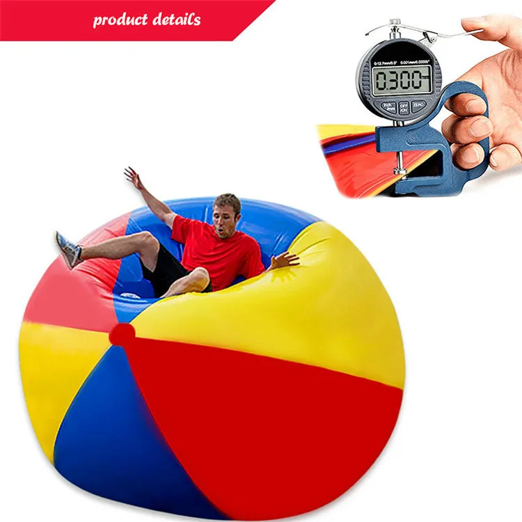 Новейший 80 см/100 см гигантский надувной пляжный мяч большой трехцветный утолщенный ПВХ волейбол на воде Футбол открытый вечерние детские игрушки