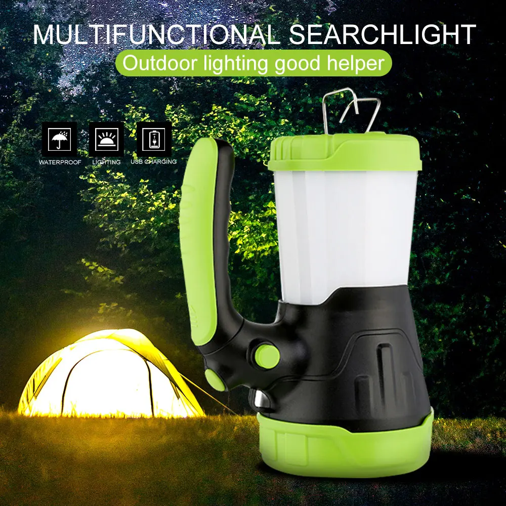 6000mAh USB Перезаряжаемый СВЕТОДИОДНЫЙ Портативный Точечный светильник для кемпинга, фонарь, светильник-вспышка, внешний поисковый светильник, уличный светильник фонарь для рыбалки