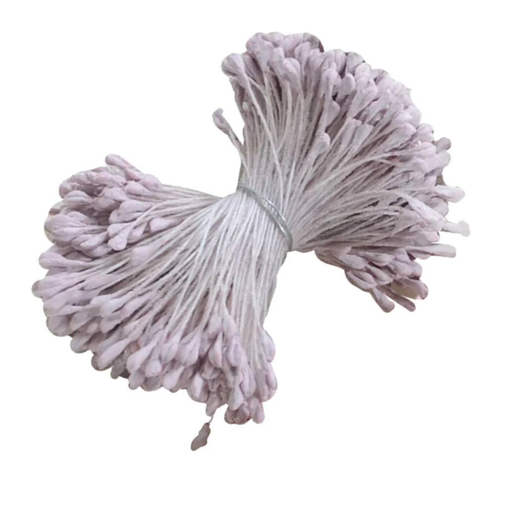360 Pieces 6cm Artificial Pearl Double Heads Flower Stamen Pistil