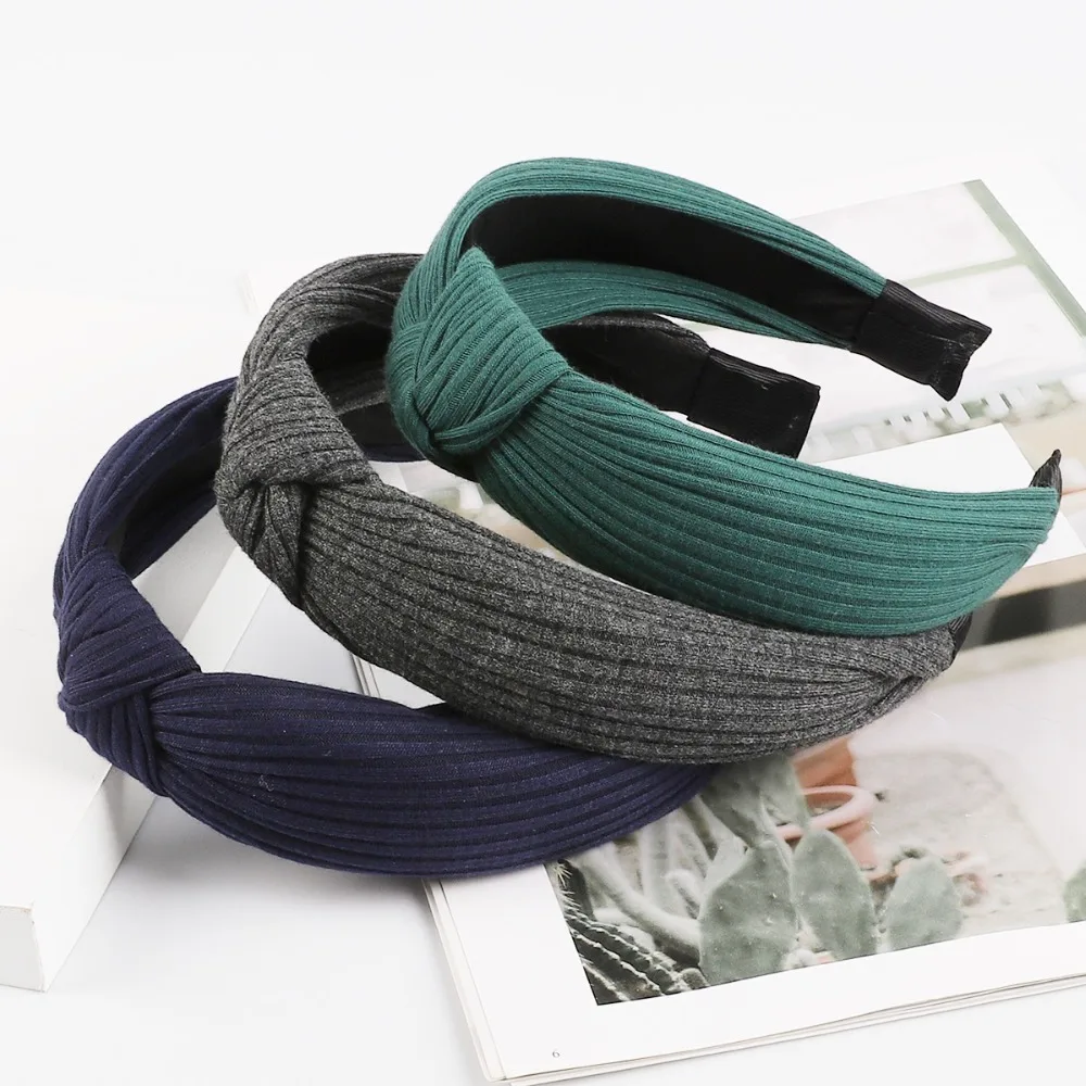 

Solid Soft Knotted Headband Headbands For Women Bow Hair Hoop Headwear Head Bandage Scrunchie Hair Accessories for hairstyles