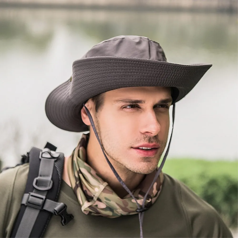 Safari Bucket Hat String, Boonie Bucket Hat Military