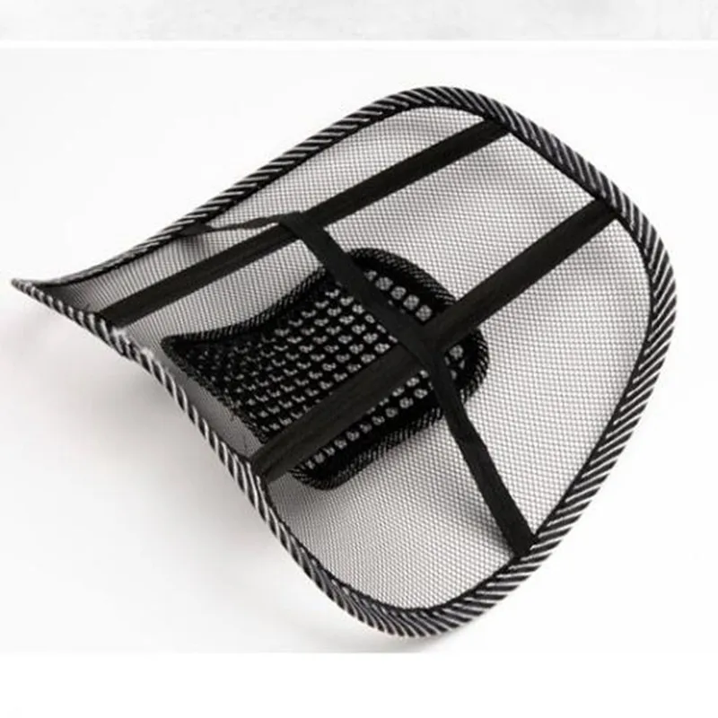Car Seat Office Chair Back Cushion Back Lumbar Massage Black Mesh Ventilate Cushion Pad Pain Relief Seat Posture Corrector (6)
