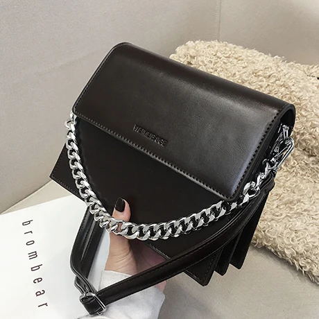 

Chic handbag female 2019 new chain handheld single shoulder small square bag 100-lap ulzzang satchel bag fashion bag#0057