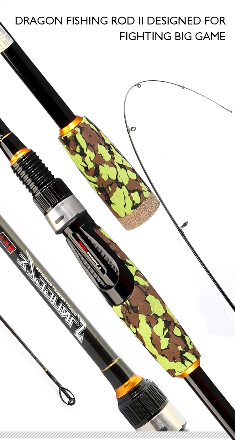 CEMREO Portable vara de pesca carbon 4 sections Spinning Fishing Rod
