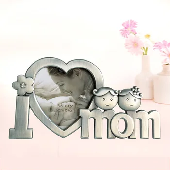 

Nordic Mother's Day Creative Personality Lovely Metal Photo Frame Mom's Birthday Furnishing Home Decoration Murals Photo Frame