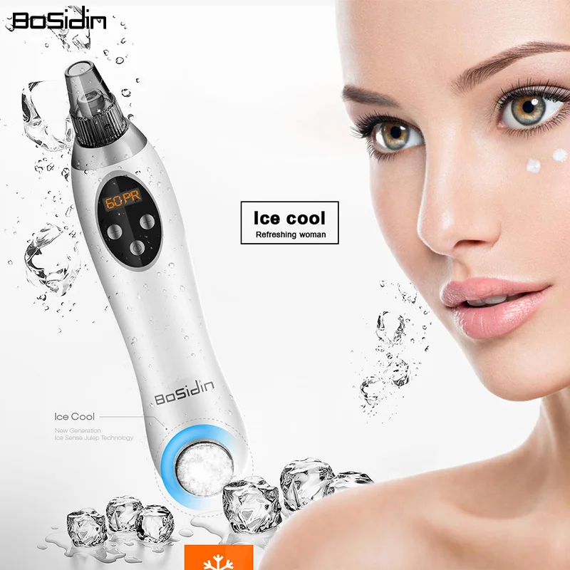 

Ice cool Pore Vacuum Blackhead Remover Acne Pimple Removal Vacuum Suction Tool Face Clean Facial Diamond Dermabrasion Machine